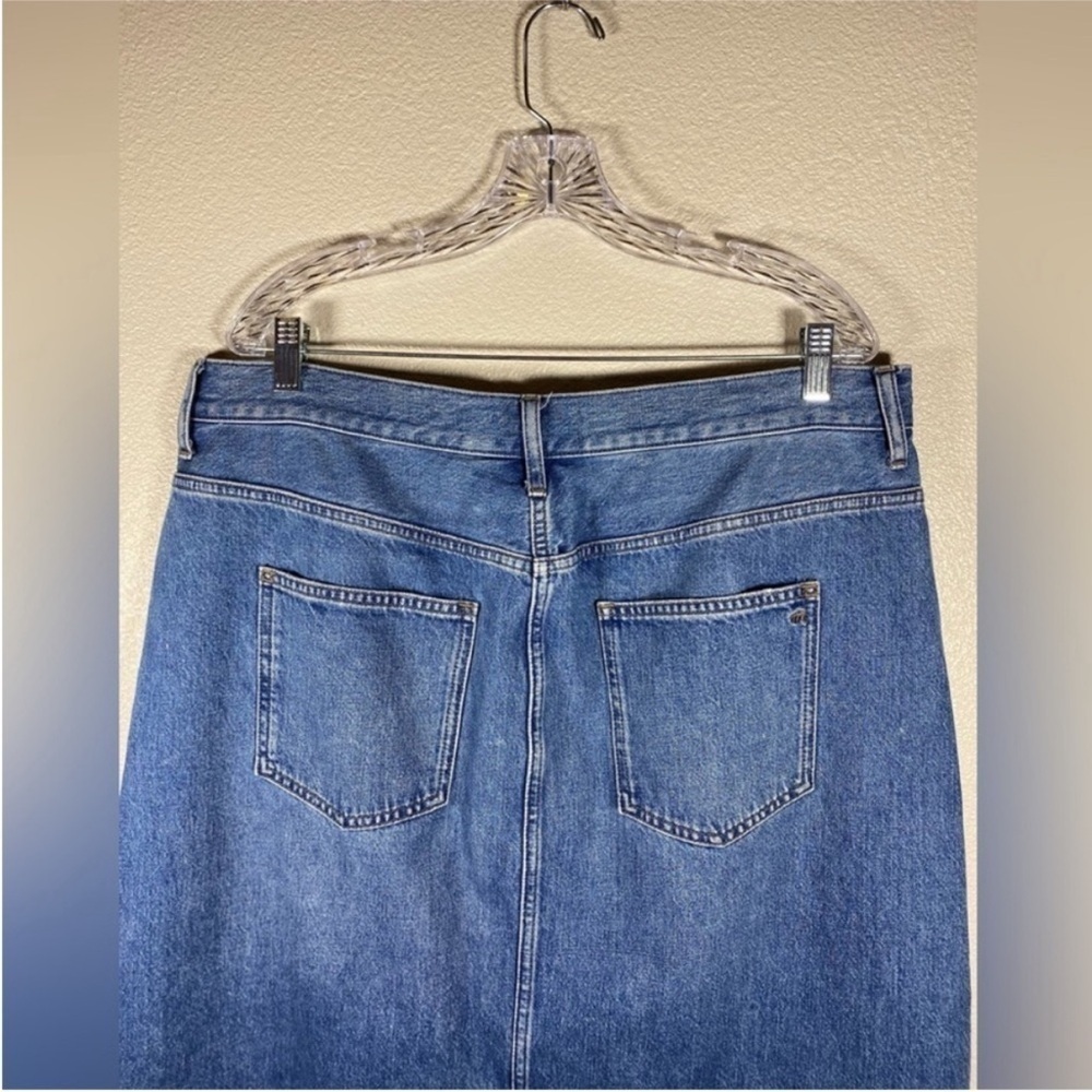 Madewell The Rilee Denim Enmore Wash Midi Skirt 33 / 16 - Picture 6 of 11